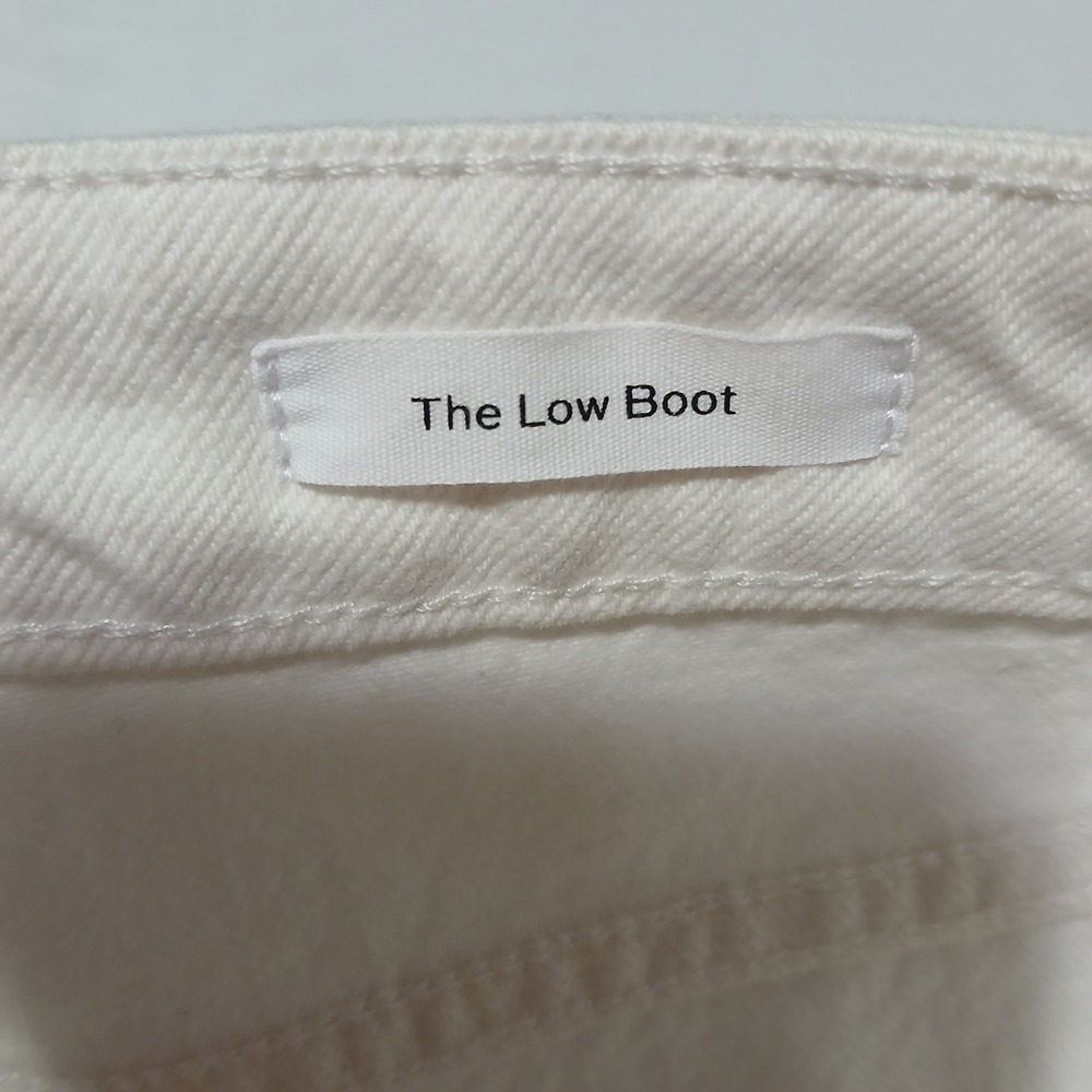 FRAME The Low Boot Jeans White Low Rise Bootcut Denim Womens - Picture 7 of 14